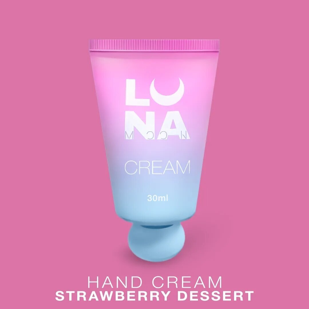 Drėkinamasis rankų kremas LUNAmoon - Hand Cream Strawberry Dessert 1