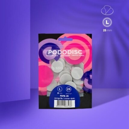 Klijuojami paminkštinti podo diskų abrazyvai STALEKS PODODISC L 25mm 320gr (PDFB-25)