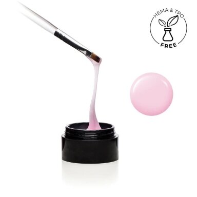 Savaime išsilyginantis gelis su stiklo pluoštu DIDIER Fiber Gel - Milky Pink 50g HEMA FREE