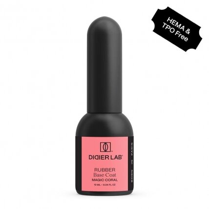 Kaučiukinė bazė DIDIER Rubber base coat - Magic Coral 10ml HEMA FREE Kaučiukinė bazė DIDIER Rubber base coat - Magic Coral 10ml HEMA FREE