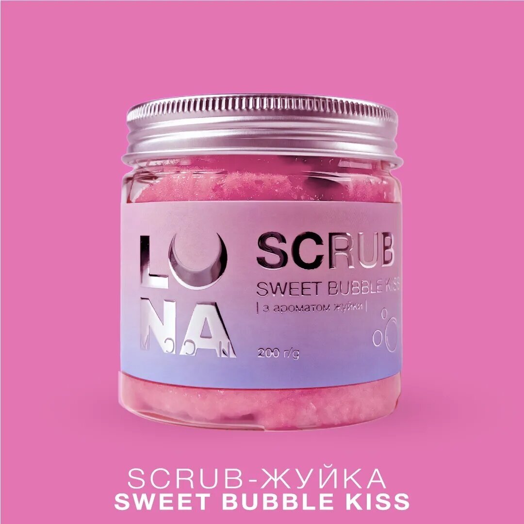Kūno šveitiklis LUNAmoon - Scrub Sweet Bubble Kiss 200ml Kūno šveitiklis LUNAmoon - Scrub Sweet Bubble Kiss 200ml