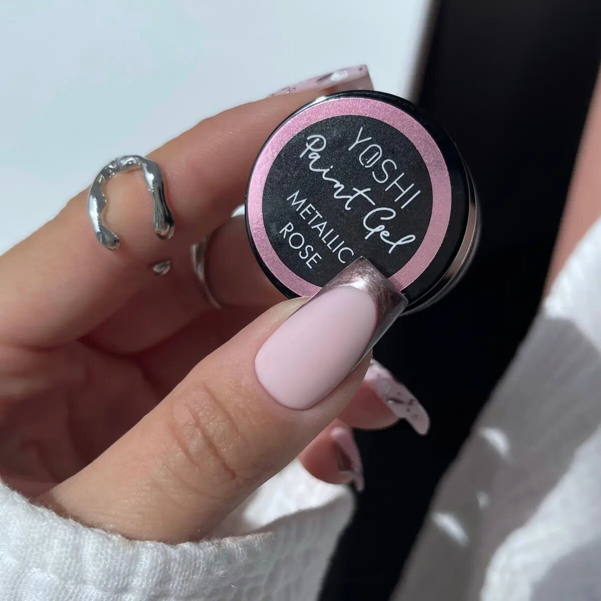 Geliniai dažai Yoshi - Paint Gel Metallic Rose 5ml 1