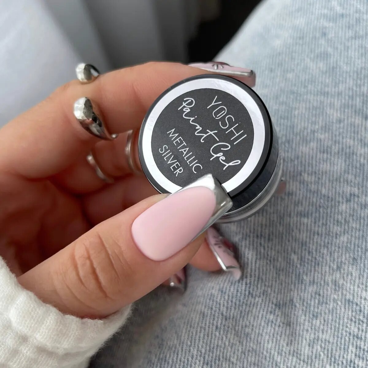 Geliniai dažai Yoshi - Paint Gel Metallic Silver 5ml 1 Geliniai dažai Yoshi - Paint Gel Metallic Silver 5ml 1