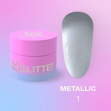 Geliniai dažai LUNAmoon - Metallic Gel No1 5ml Geliniai dažai LUNAmoon - Metallic Gel No1 5ml