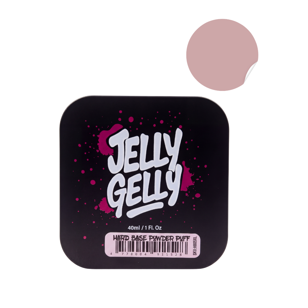 Bazė su stiklo pluoštu Jelly Gelly Hard Base - Powder puff 4