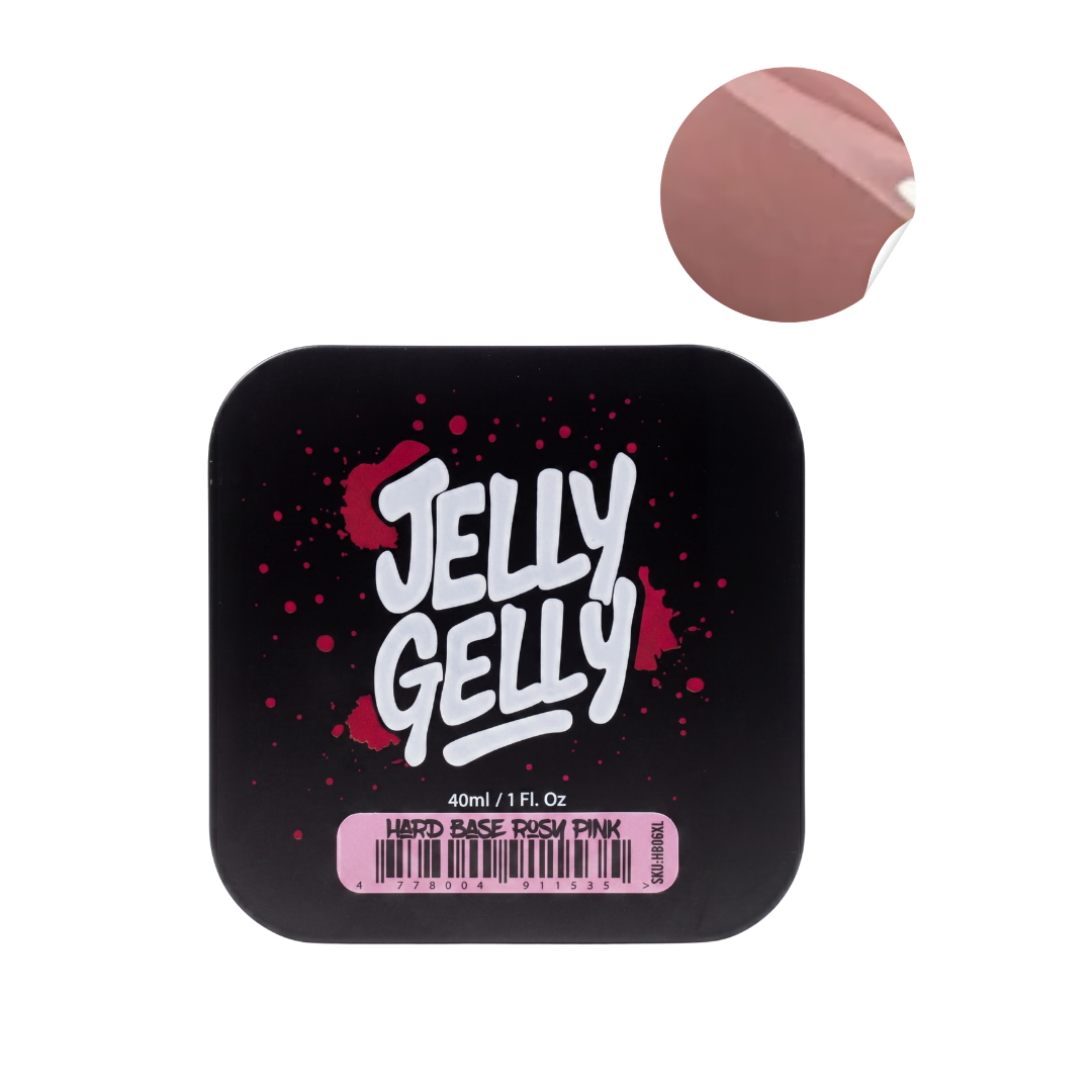 Bazė su stiklo pluoštu Jelly Gelly Hard Base - Rosy pink with vitamins 4