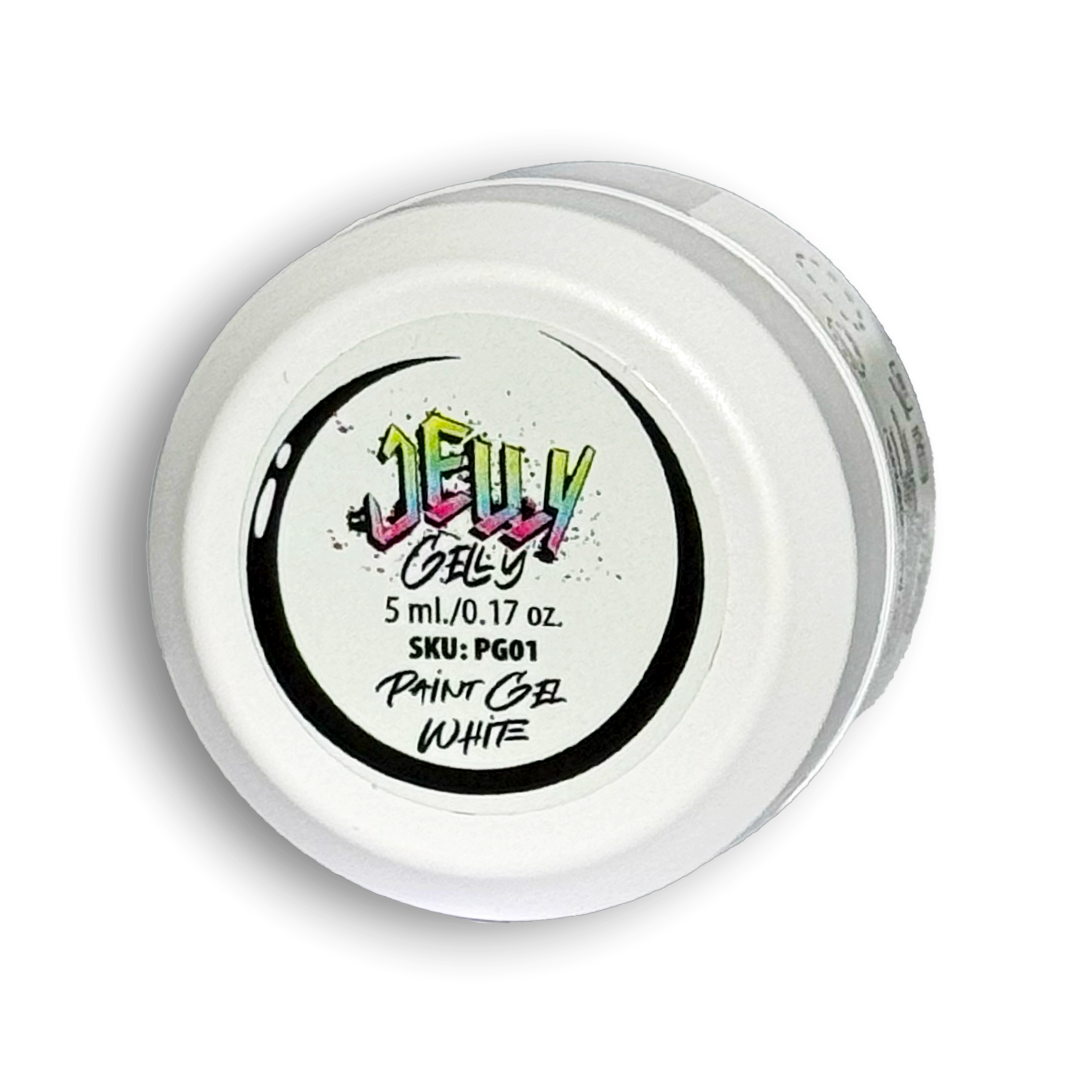 Balti geliniai dažai Jelly Gelly - White 5ml (PG01) Balti geliniai dažai Jelly Gelly - White 5ml (PG01)