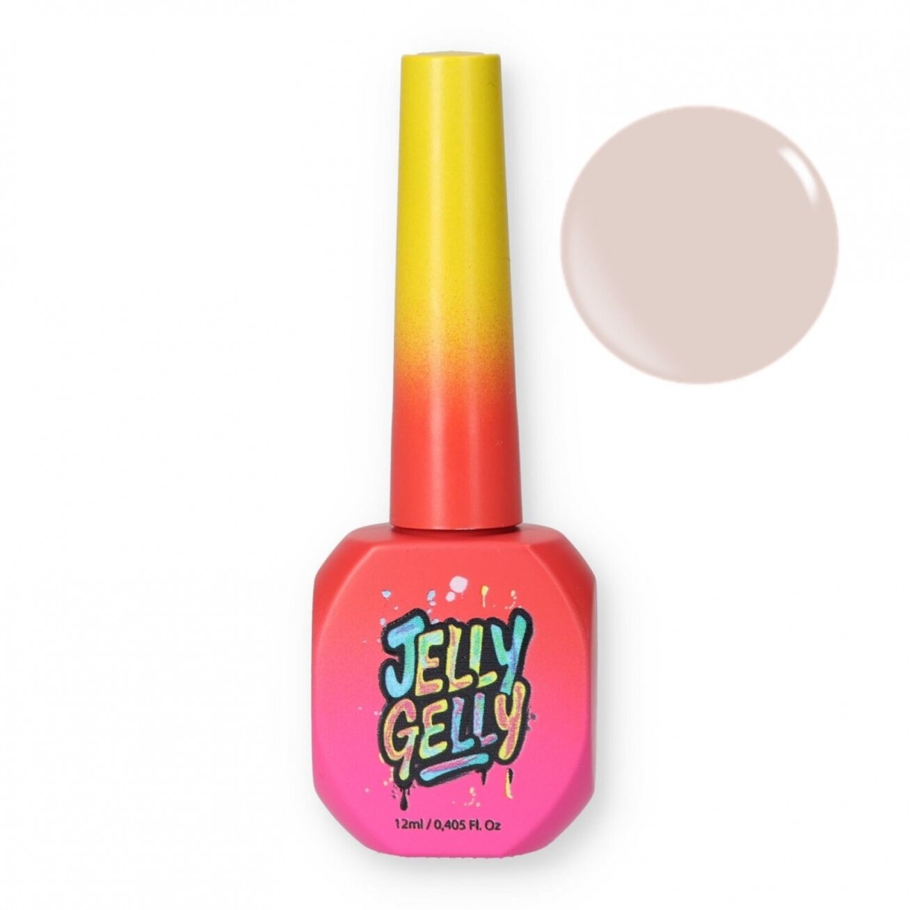 Bazė su stiklo pluoštu Jelly Gelly Hard Base - Fresh beige Bazė su stiklo pluoštu Jelly Gelly Hard Base - Fresh beige