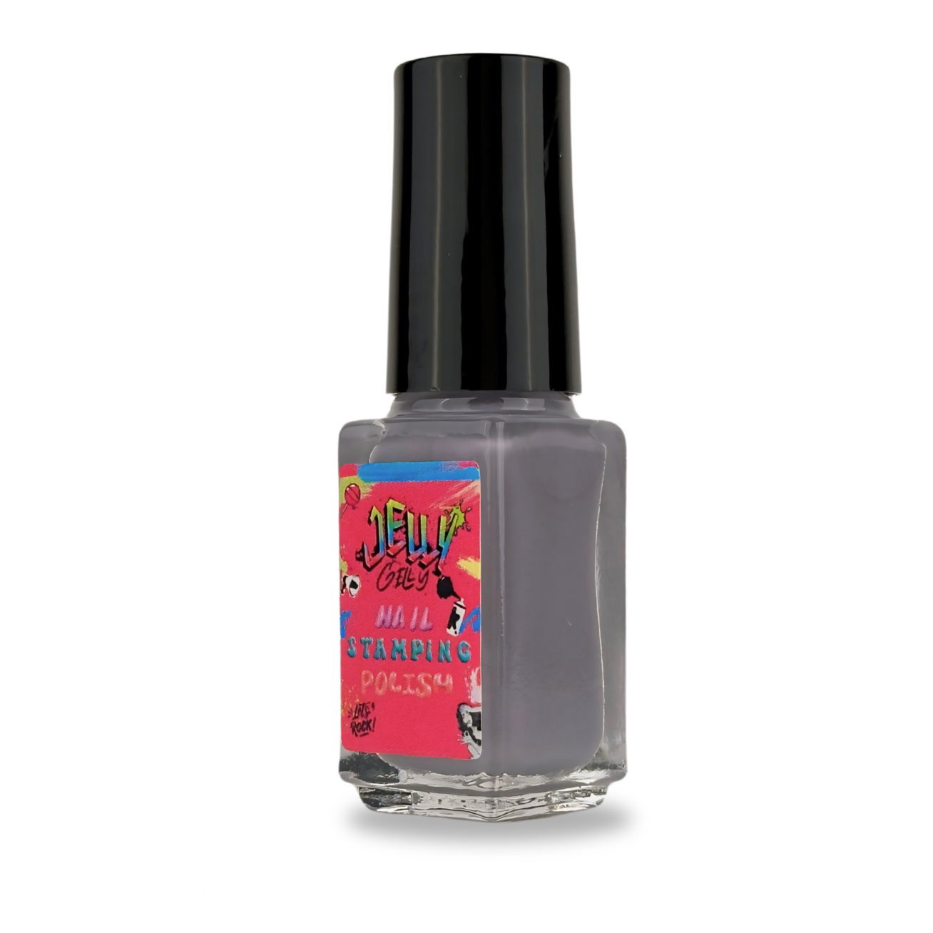 Pilkas štampavimo lakas Jelly Gelly 5ml - SP12 Pilkas štampavimo lakas Jelly Gelly 5ml - SP12