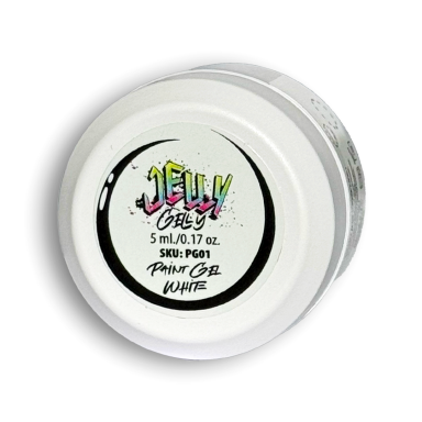 Balti geliniai dažai Jelly Gelly - White 5ml (PG01) Balti geliniai dažai Jelly Gelly - White 5ml (PG01)