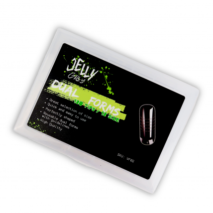 Viršutinės nagų priauginimo formelės Jelly Gelly - VF02 (120vnt) Viršutinės nagų priauginimo formelės Jelly Gelly - VF02 (120vnt)