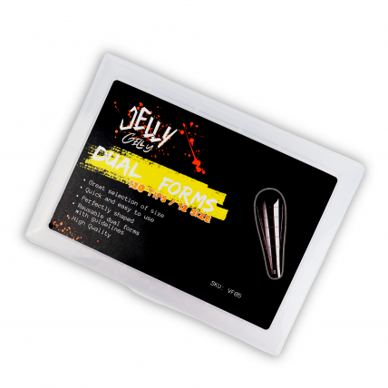 Viršutinės nagų priauginimo formelės Jelly Gelly - VF05 (120vnt) Viršutinės nagų priauginimo formelės Jelly Gelly - VF05 (120vnt)