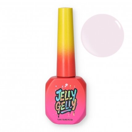 Viršutinis sluoksnis Jelly Gelly Top Coat - Milky Pink 12ml (TC04)