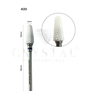 Keramikinis frezos antgalis Crystal - Kūgis 5 mm. (mėlynas) Keramikinis frezos antgalis Crystal - Kūgis 5 mm. (mėlynas)