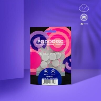 Klijuojami paminkštinti podo diskų abrazyvai STALEKS PODODISC M 20mm 320gr (PDFB-20) Klijuojami paminkštinti podo diskų abrazyvai STALEKS PODODISC M 20mm 320gr (PDFB-20)