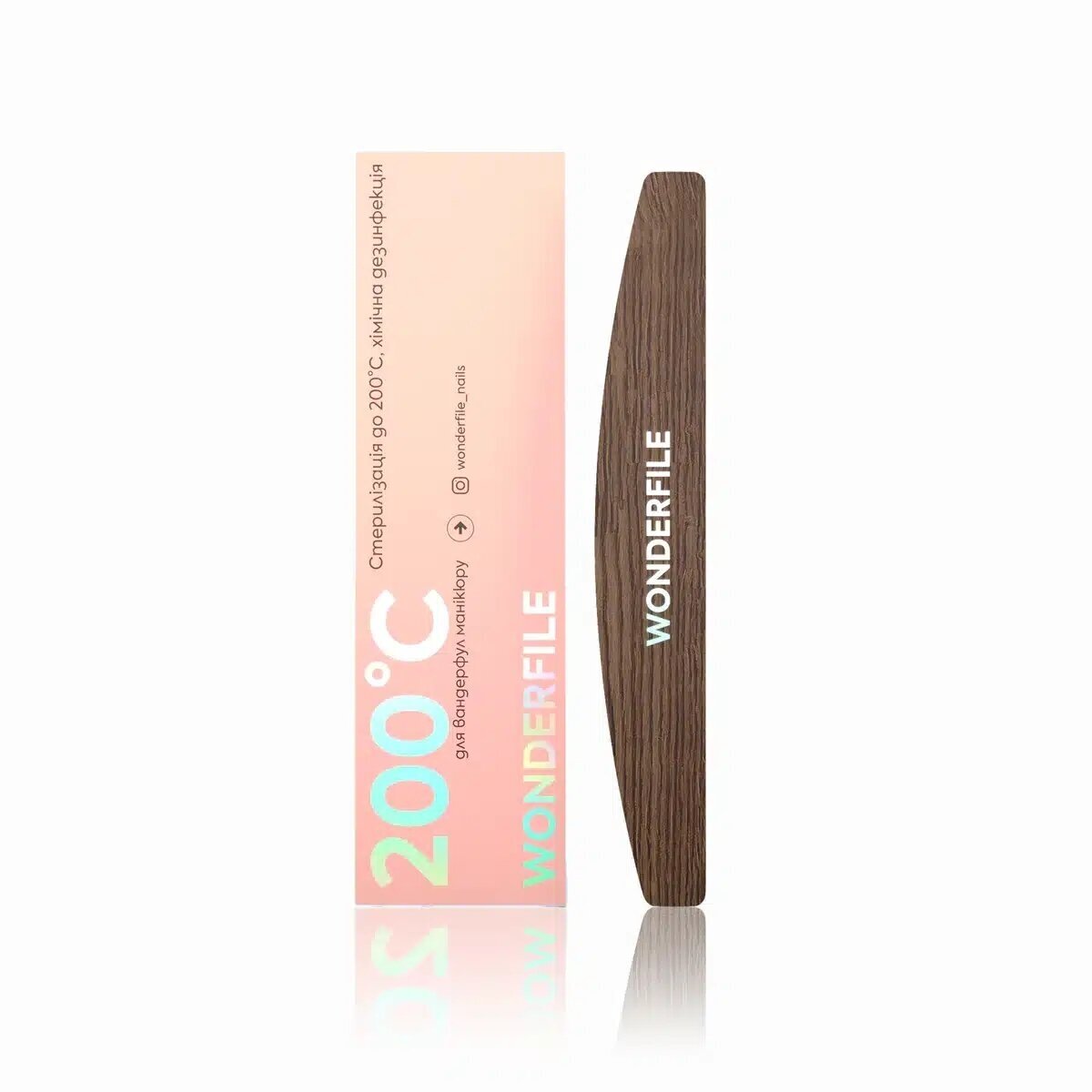 Medinis nagų dildės pagrindas Wonderfile - Pusmėnulis (WFW162) Medinis nagų dildės pagrindas Wonderfile - Pusmėnulis (WFW162)