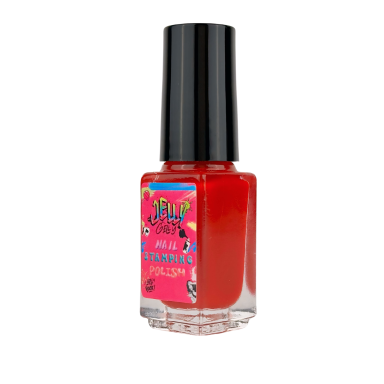 Raudonas štampavimo lakas Jelly Gelly - SP08 5ml