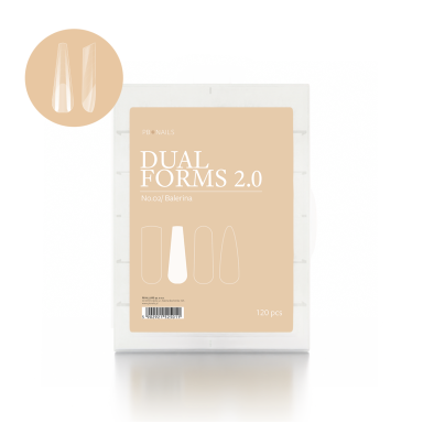 Viršutinės nagų priauginimo formelės PB Nails - Dual Forms 2.0 No.02 balerina