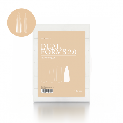 Viršutinės nagų priauginimo formelės PB Nails - Dual Forms 2.0 No.04 migdolas Viršutinės nagų priauginimo formelės PB Nails - Dual Forms 2.0 No.04 migdolas