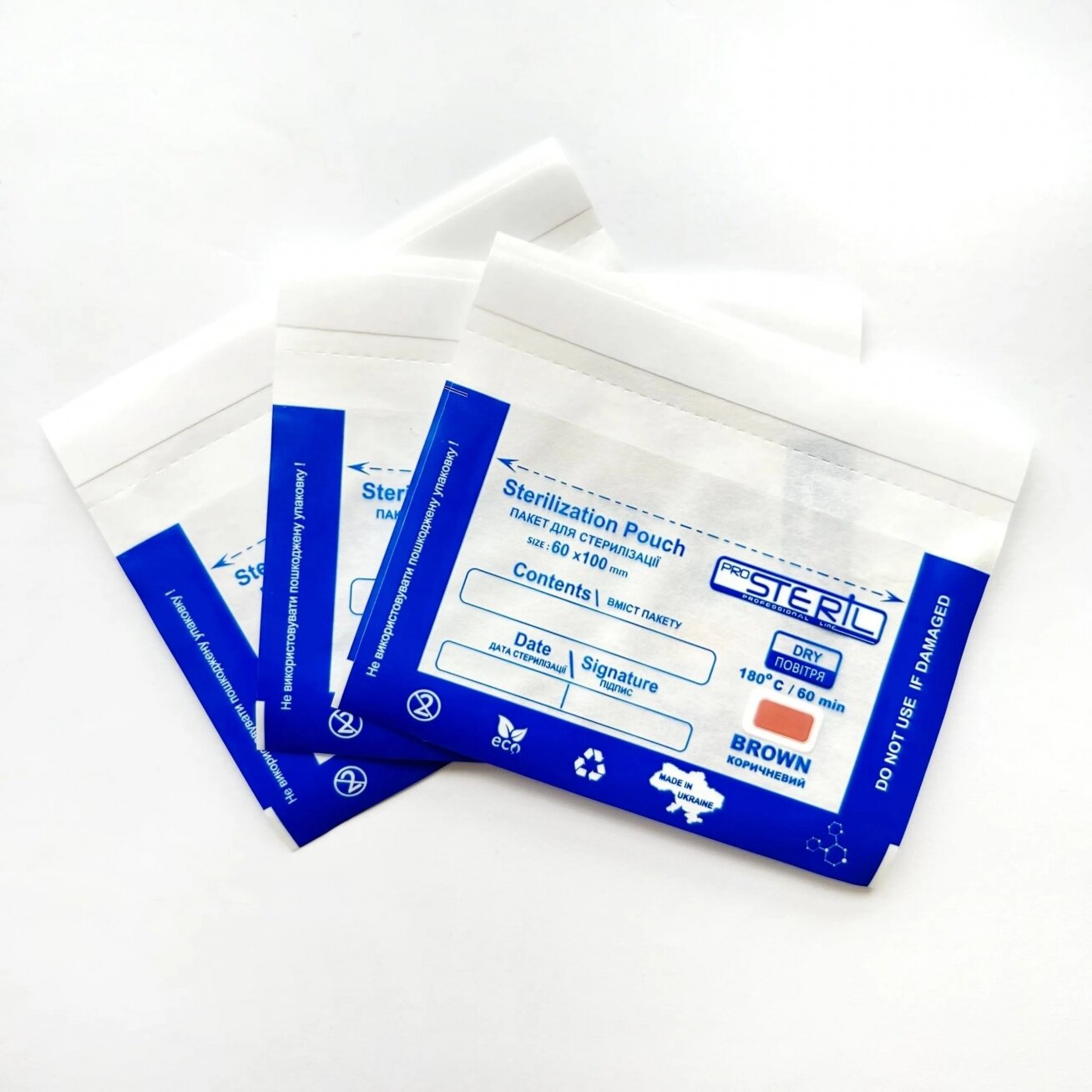 Sterilizaciniai vokai ProSteril 60x100 mm. skaidrūs (100vnt) Sterilizaciniai vokai ProSteril 60x100 mm. skaidrūs (100vnt)