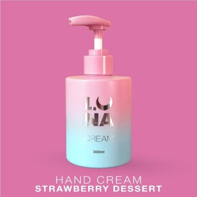 Drėkinamasis rankų kremas LUNAmoon - Hand Cream Strawberry Dessert