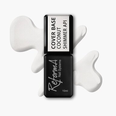Kaučiukinė bazė ReformA Cover Base - Coconut Shimmer API 10ml Kaučiukinė bazė ReformA Cover Base - Coconut Shimmer API 10ml