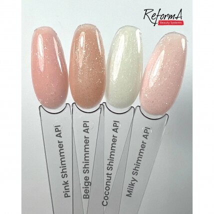 Kaučiukinė bazė ReformA Cover Base - Coconut Shimmer API 10ml 1