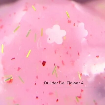 Savaime išsilyginantis gelis Crystal - Builder Gel Flower No4 Savaime išsilyginantis gelis Crystal - Builder Gel Flower No4