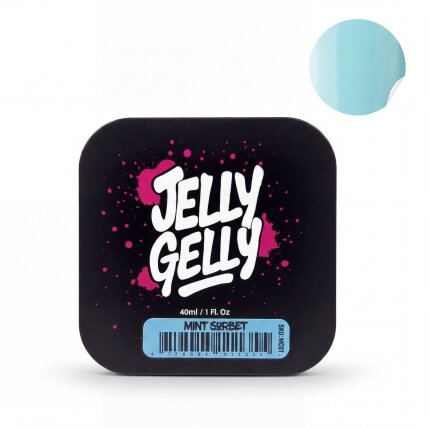 Savaime išsilyginantis gelis Jelly Gelly Macarons - Mint Sorbet 40ml Savaime išsilyginantis gelis Jelly Gelly Macarons - Mint Sorbet 40ml