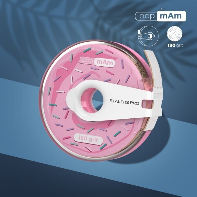 Užmaunami dildės abrazyvai ritėje STALEKS PapmAm 180gr (ATC-180W) Užmaunami dildės abrazyvai ritėje STALEKS PapmAm 180gr (ATC-180W)