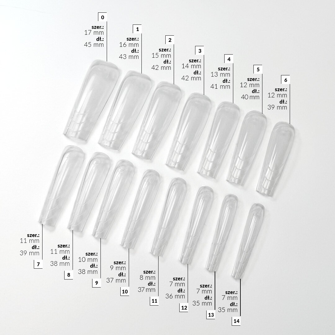 Viršutinės nagų priauginimo formelės Slowianka - Dual Forms High Apex Slim Square 2 Viršutinės nagų priauginimo formelės Slowianka - Dual Forms High Apex Slim Square 2