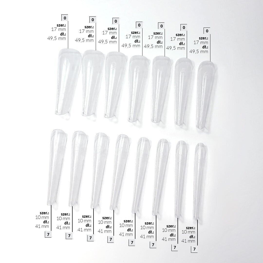 Viršutinės nagų priauginimo formelės Slowianka - Dual Forms Extreme French Almond 2 Viršutinės nagų priauginimo formelės Slowianka - Dual Forms Extreme French Almond 2