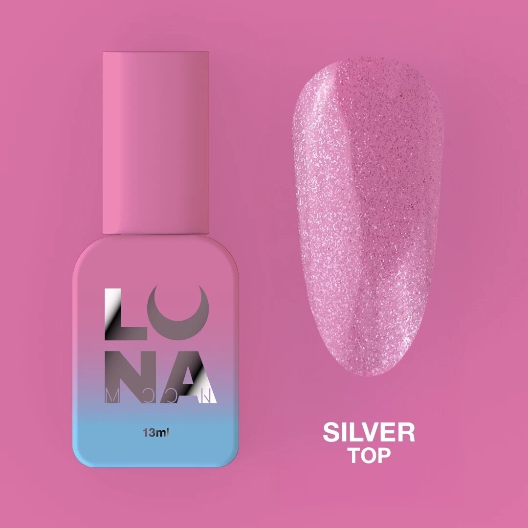 Viršutinis sluoksnis LUNAmoon - Top Silver 13ml Viršutinis sluoksnis LUNAmoon - Top Silver 13ml