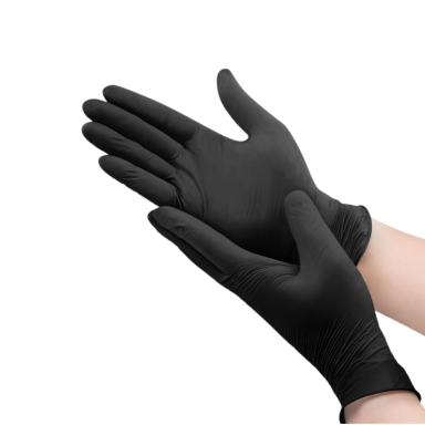 Vienkartinės juodos nitrilinės pirštinės Kid-Man XS, 100vnt Vienkartinės juodos nitrilinės pirštinės Kid-Man XS, 100vnt