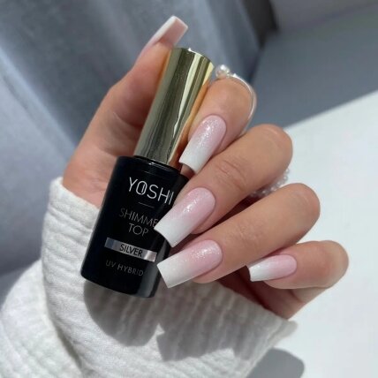 Viršutinis sluoksnis Yoshi - Top Shimmer Silver 10ml 1