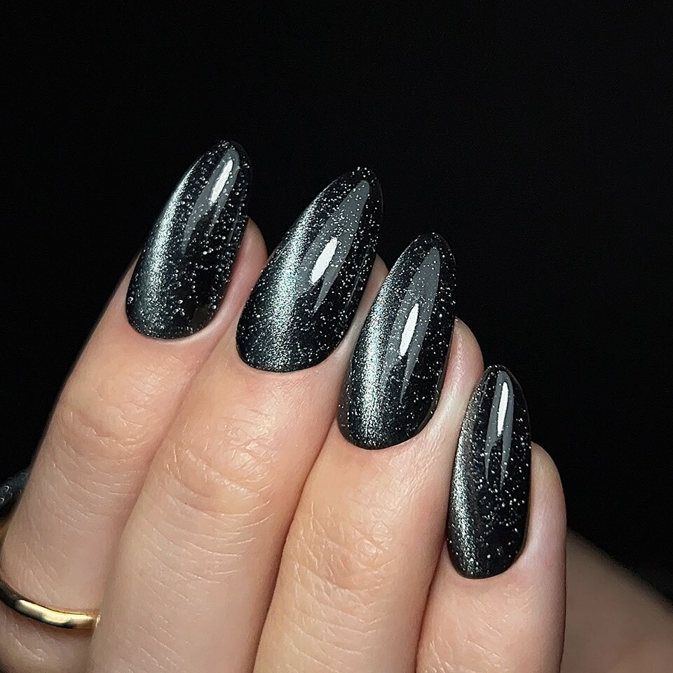 Viršutinis sluoksnis Slowianka Top Coat - Flash Cat Eye Silver 10g 1