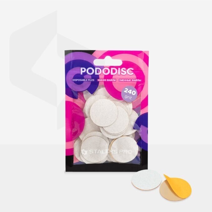 Klijuojami podo diskų abrazyvai STALEKS EXPERT PODODISC L 25mm. 50vnt 5
